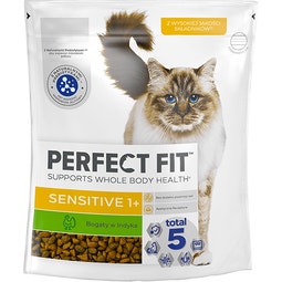 Perfect Fit™ Sensitive 1+ 750 g – sucha karma pełnoporcjowa dla dorosłych kotów, bogata w indyka image